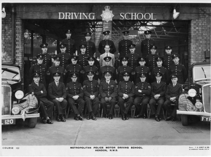 METROPOLITAN POLICE DRIVING SCHOOL, 1947
Included in this photo is Sgt. 23B, Percival SMITH
(2nd row, 4th from the left)
