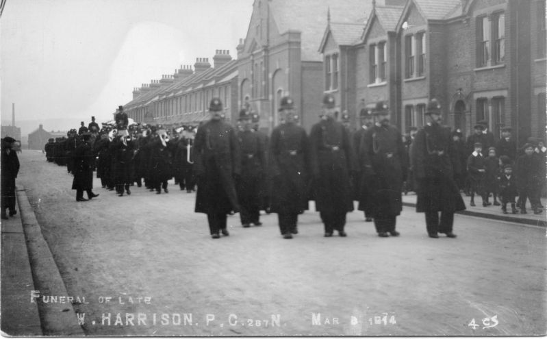 METROPOLITAN POLICE N DIVISION, FUNERAL OF PC 287N W HARRISON, 08-05-1914 -  001
