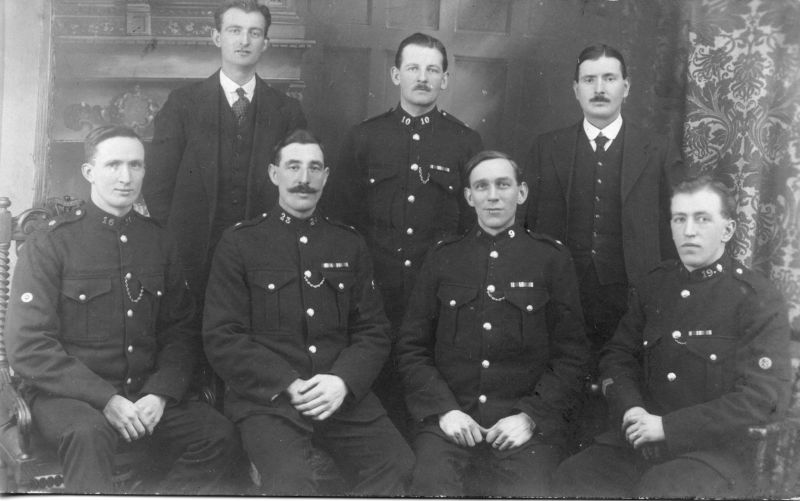 NORFOLK CONSTABULARY GROUP
Photo believed taken at East Harling
The back of the postcard and the medals dates it to sometime in the 1920's
