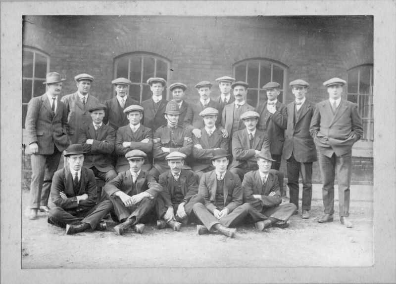 PORT OF LONDON AUTHORITY POLICE, Sgt. 42
Sgt. is wearing an early pattern helmet plate.
No photo or location info.
Interesting group, maybe recruits/trainees.
