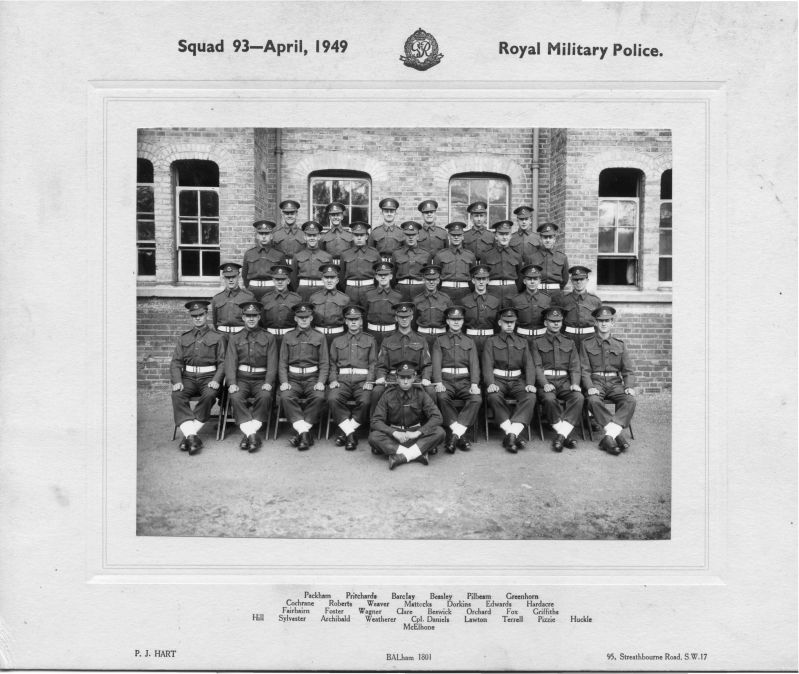 ROYAL MILITARY POLICE SQUAD #93, APRIL 1949
