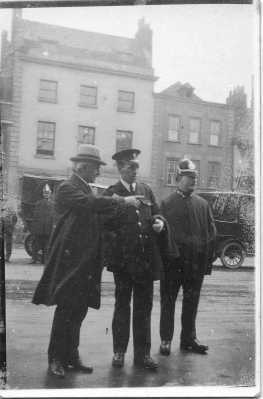 UNKNOWN POLICE OFFICER IN CAPE
Thought this could be Glamorgan but the helmet plate is a Brunswick Star.
