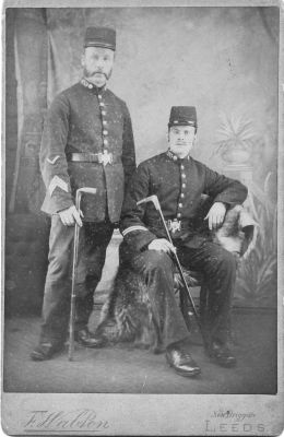 WEST RIDING CONSTABULARY, PC'S 193 and 633
Photographer: F. Halson of New Briggate, Leeds.
