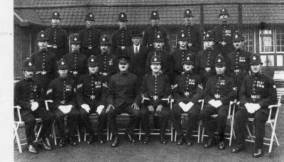 Hartlepool Borough Police 
Hartlepool Borough Police group photograph.  Chief Constable Albert Winterbottham front row 4th from right.  PC William Charles Ray back row far right. PC Richard Lax middle row far right. PC John James Whitehead front row second from right.
Keywords:  Hartlepool