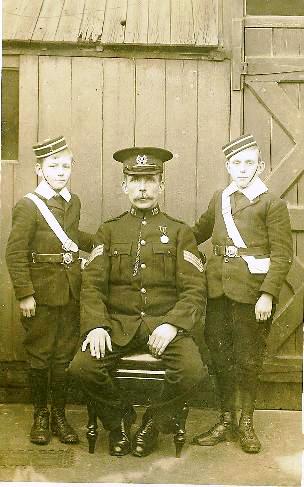 Sgt 1 Adam Bowey Durham City (Borough) Police
Adam Bowey was born at Bamborough, Northumberland and initially joined Newcastle City Police on 28.5.1888 as PC36B.  Resigned on 21.2.1890 and joined Durham City (Borough) Police on 24.2.1890 as PC14.  Promoted Sgt 1 on 29.7.1901, one of only two men in that force to be awarded the 1911 (County & Borough) Coronation Medal (wearing in photograph), retired 7.11.1914.
