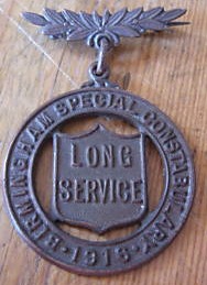 Bimingham Special Constabulary 1916 Long Service Pin Bronze 
Keywords: Bimingham Special Constabulary Long Service