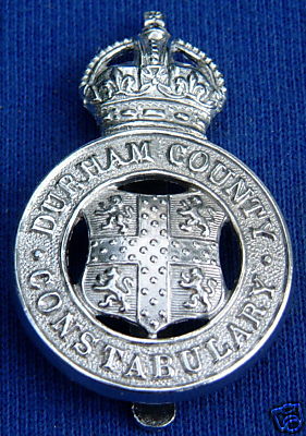 Cap Badge KC Chrome 
Cap badge on slider
Keywords:  Durham CofA Cap Badge KC