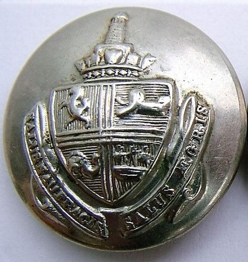 White Metal Tunic Button
Victorian Era Tunic Button Note there is no Crown as in later buttons. This is a representation of the cCity Coat of Arms which were officially granted on July 23, 1884.
Keywords: Ramsgate Tunic Button White Metal