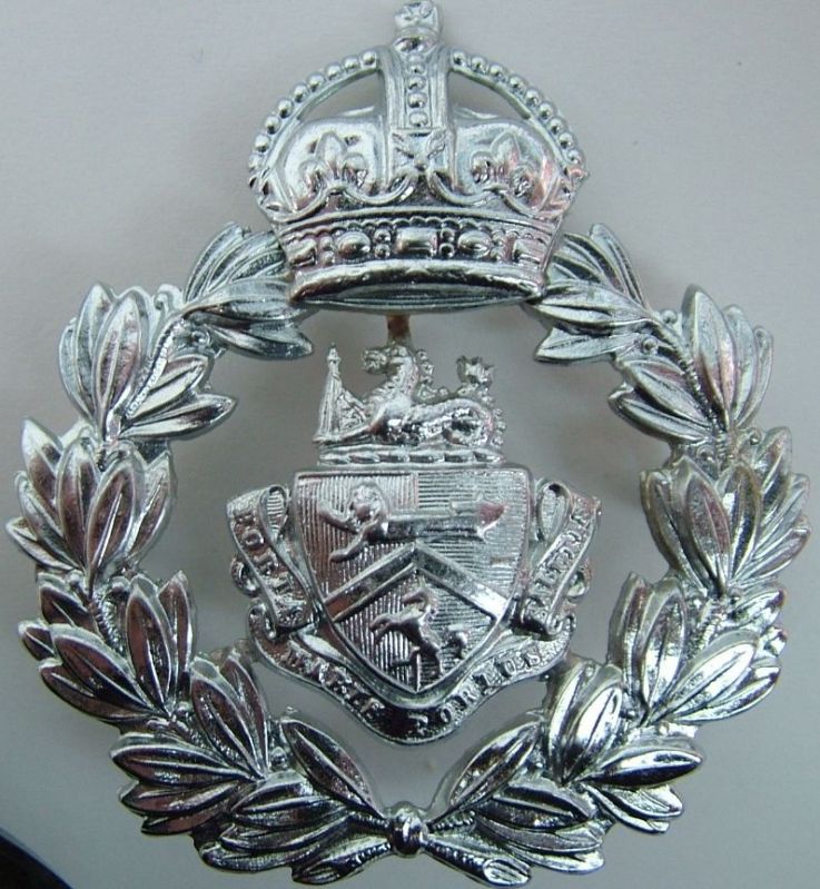 Margate Borough Police Cap Badge
Chrome KC Cap badge 
Keywords: Margate Cap Badge