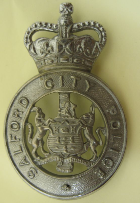 Salford City Police PC & Sgts Cap
QC Chrome Cap Badge on slider fixing
Keywords: Salford Cap Badge PC Chrome QC
