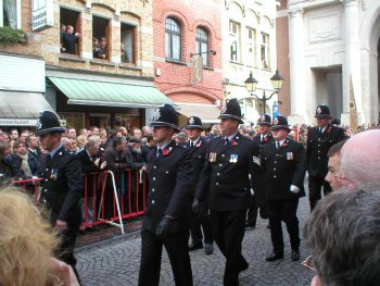 Port of Dover Officers, Remembrance Day Parade, Ypres, Belgium
Members of the Port of Dover Police, representing their Force,  taking part in the Remembrance Day Parade at the Menin Gate, Ypres, Belgium, on 11th November, 2007 
Keywords: Dover Port Harbour