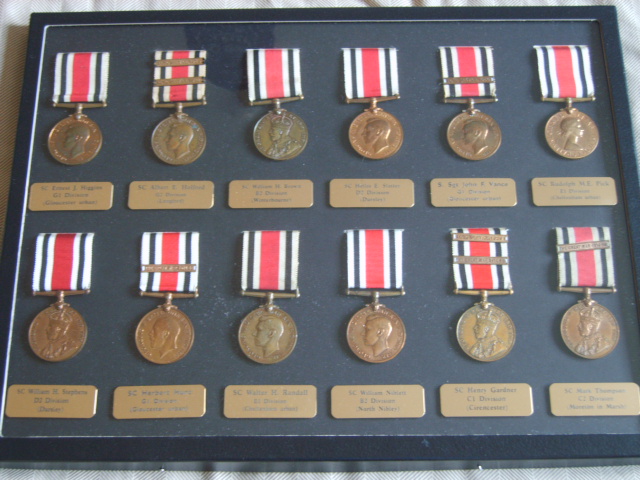 12 single Gloucestershire Special Constabulary long service medals
All awarded to Gloucestershire County men who served during WWII and each fully researched
Keywords: gloucestershire medal