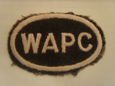 Women's Auxiliary Police Corps patch
Worn on the tunics left breast, this one belonged to Miss Daisey Ellen Hill of the Gloucestershire Constabulary, she was stationed at Bourton on the Water during WWII. Her cap badge is also displayed on the site, and she was also the recipient of the following medals which are in my collection:
1) Imperial Service Medal 2) The Defence medal 3) Womens Volunteer Service medal.
