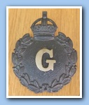 KC Helmet plate with brass centre G (Sgt's?)
Keywords: Gloucestershire