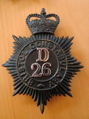 Bristol Constabulary helmet plate
Bristol Constabulary D Division QC night helmet plate
