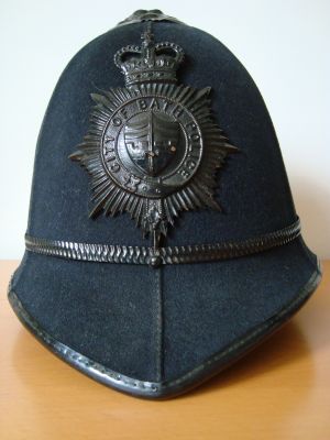 City of Bath 6 panel night helmet
Cityh of Bath Police 6 panel night helmet with queens crown helmet plate
Keywords: Bath helmet