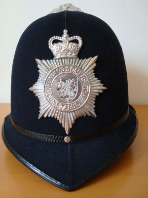 A&S helmet with shield hp circa 1985
Avon & Somerset Constabulary helmet with shield helmet plate circa 1985

