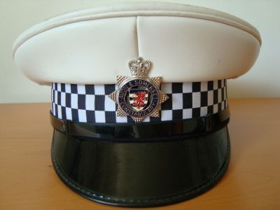 Traffic Officers Cap
Avon & Somerset Constabulary current issue traffic officers cap
Keywords: Avon Somerset traffic cap