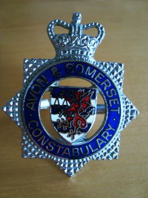 A&S Constabulary cap badge
Avon and Somerset Constabulary enamel cap badge
Keywords: Avon Somerset cap