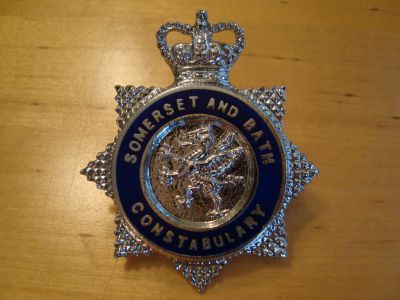 Somerset and Bath Constabulary cap badge
Senior officer issue enamel cap badge 1967-1974
Keywords: Somerset Bath cap badge