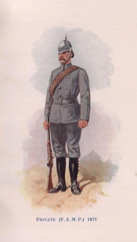 Private Frontier Armed & Mounted Police 1885 Cigarette Card
Keywords: Private Frontier Armed & Mounted Police 1871 Cigarette Card